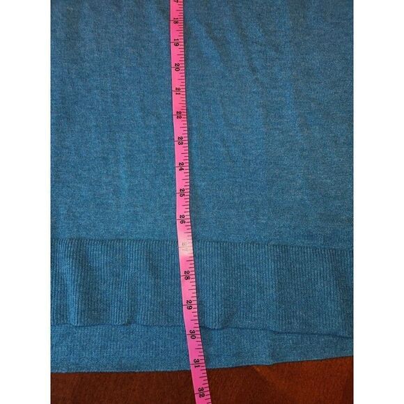 Gap Maternity Merino Wool V-Neck Tunic Knit Sweater, Large, Teal Green Blue - Picture 4 of 6